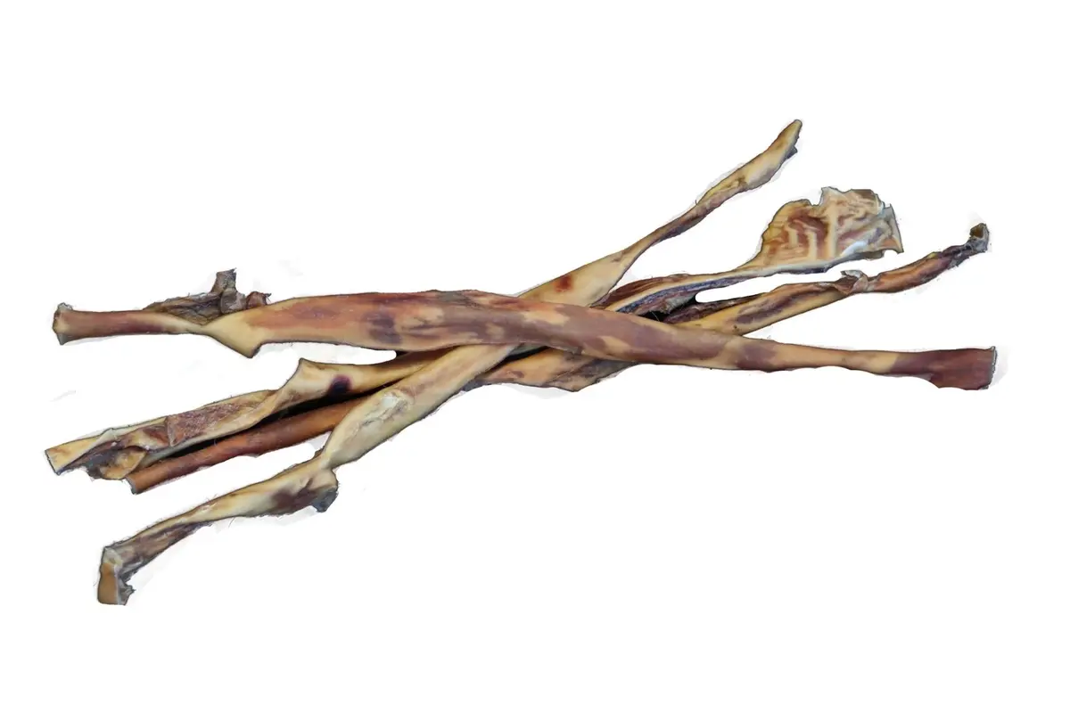 Rinder-Kopfhaut Stangen goldgelb ca. 80 cm – für Hunde mit Rind, natureDOGproducts