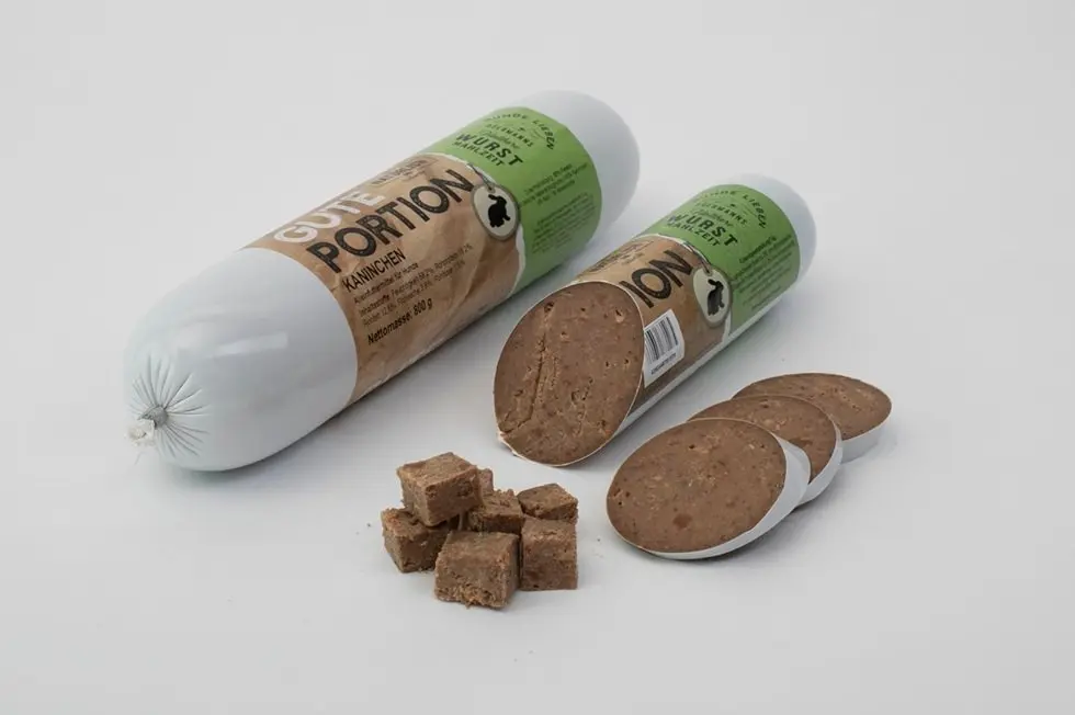 Kaninchen-Fleisch Würste – für Hunde mit Kaninchen, Gute Portion