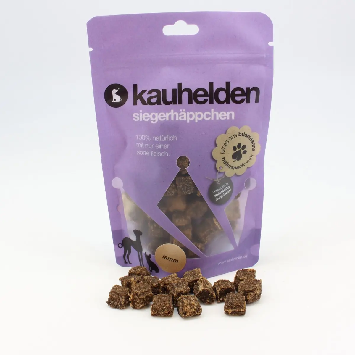 Siegerhäppchen Lamm (Fleisch-Würfelhappen) – für Hunde mit Lamm, kauhelden