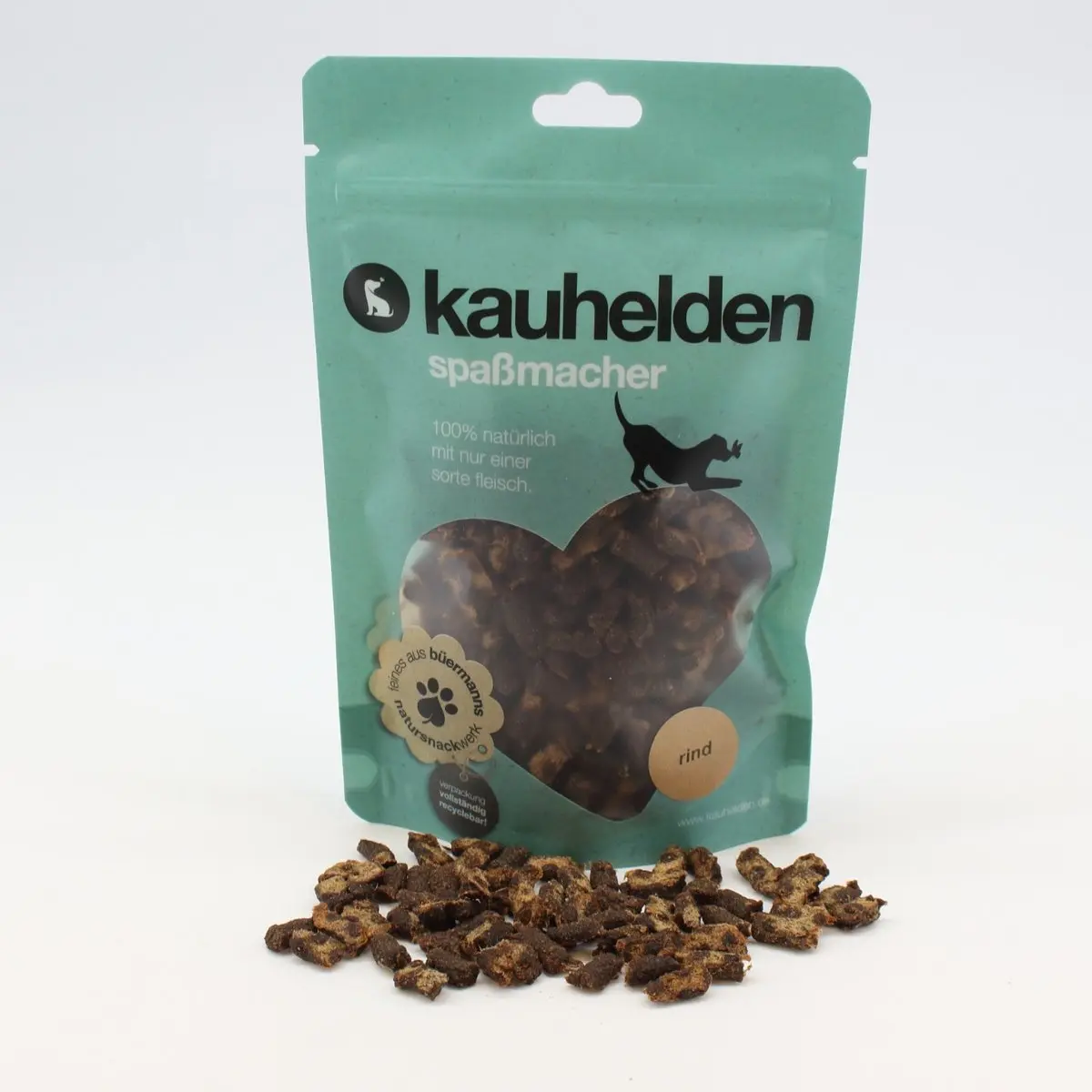 Spaßmacher Rind (Minis rund Eigenmarke) – für Hunde mit Rind, kauhelden