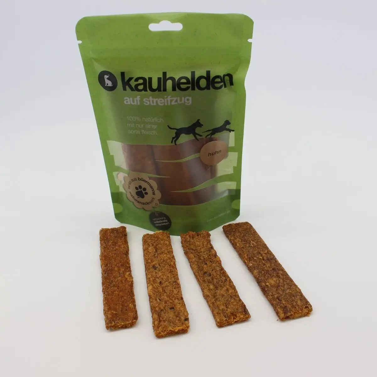 Auf Streifzug Huhn (Streifen breit) – für Hunde mit Huhn, kauhelden