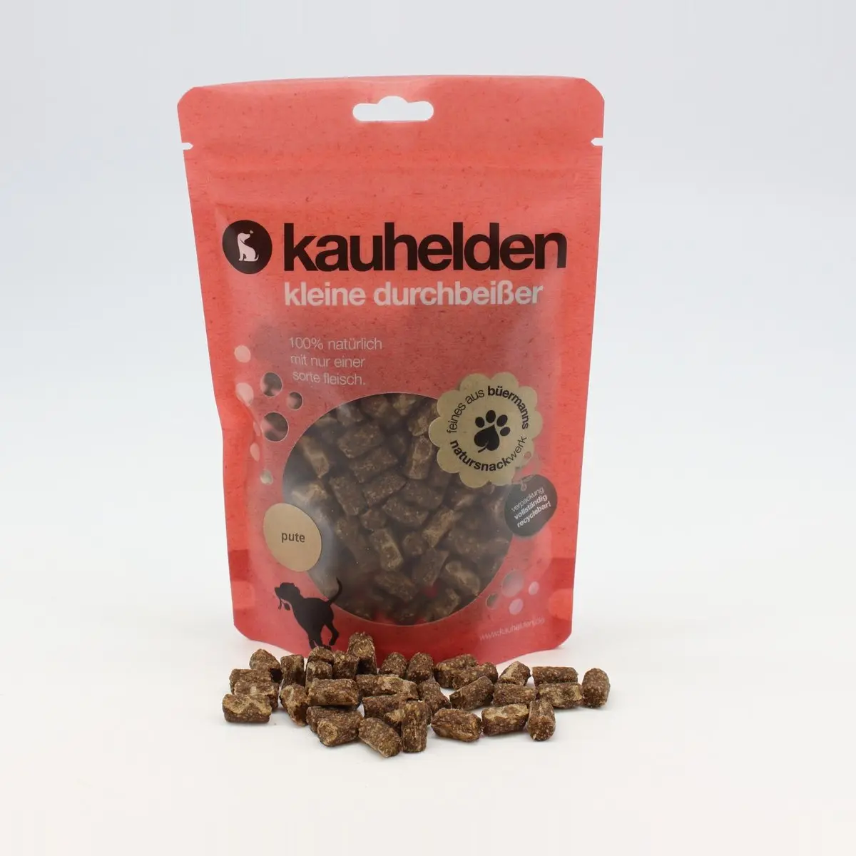 Kleine Durchbeißer Pute (Minis rund) – für Hunde mit Pute, kauhelden