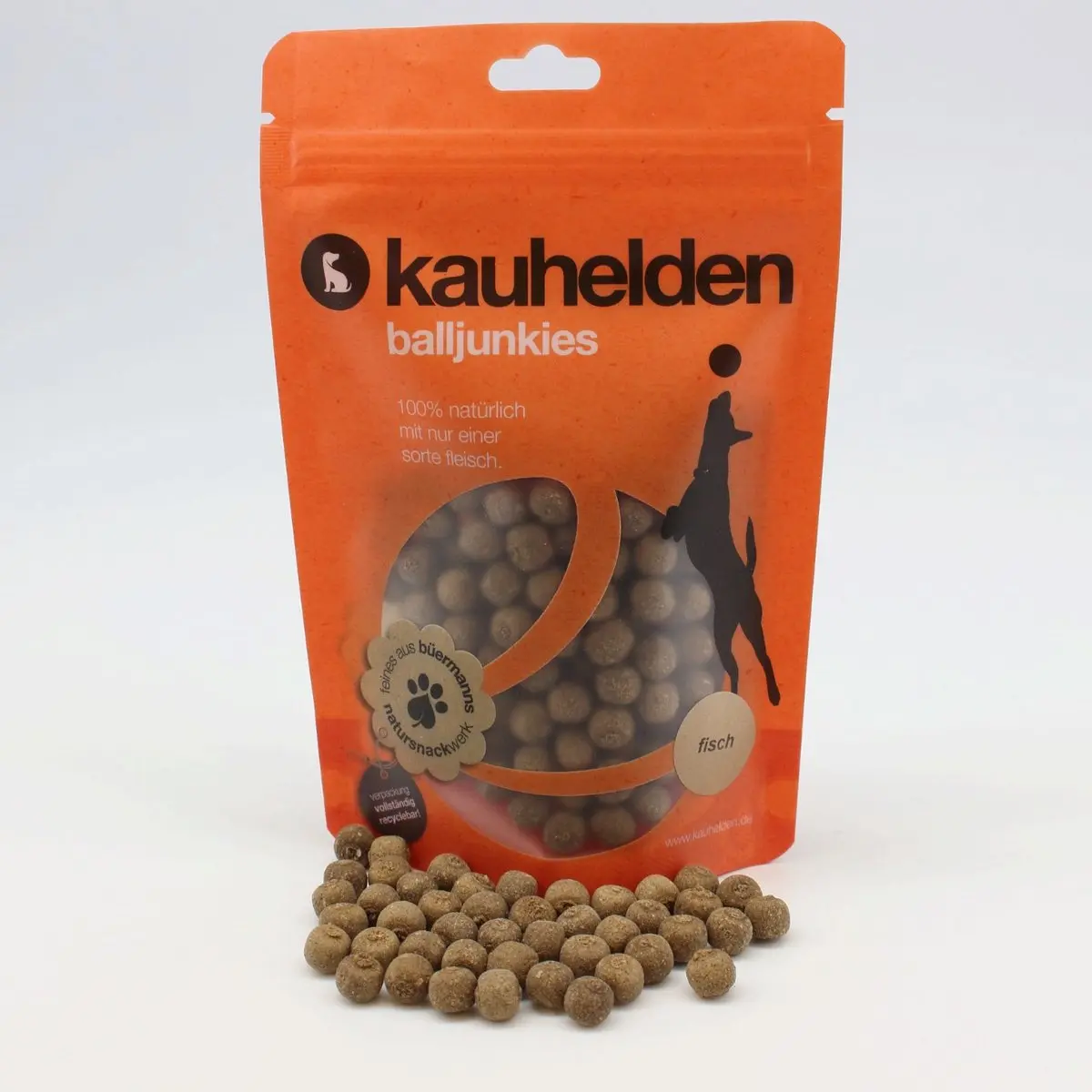 Balljunkies Fisch (Kau-Perlen) – für Hunde mit Fisch, kauhelden
