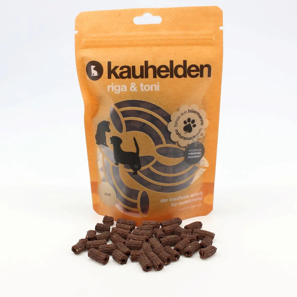 Riga & Toni Rind (Kau-Pasta) – für Hunde mit Rind, kauhelden