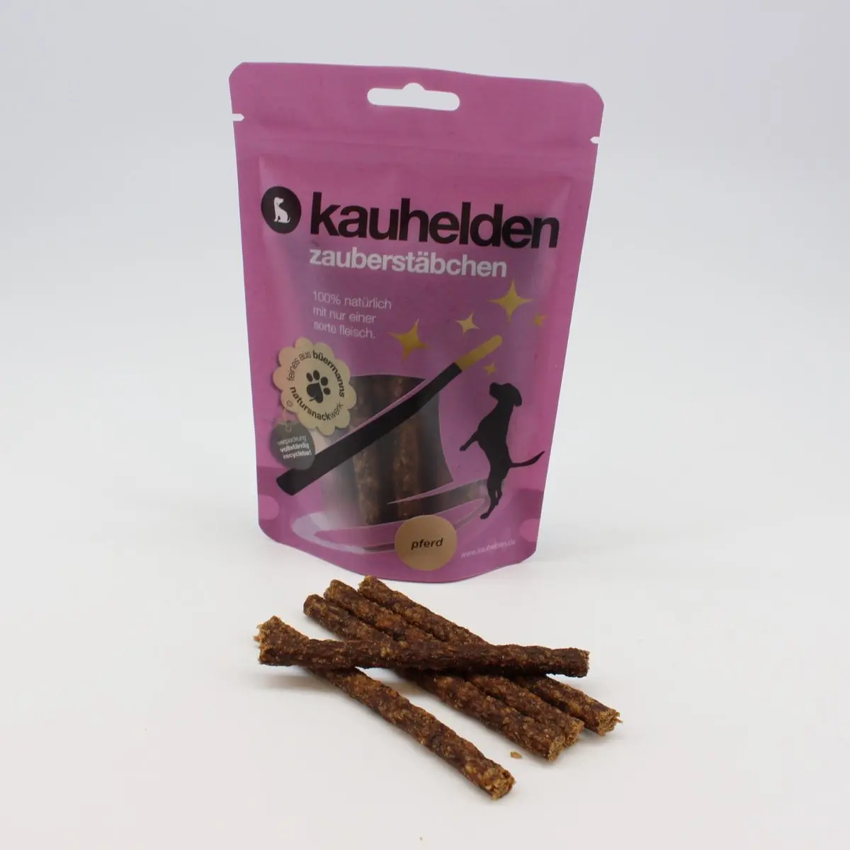 Zauberstäbchen Pferd (Fleisch Sticks) – für Hunde mit Pferd, kauhelden