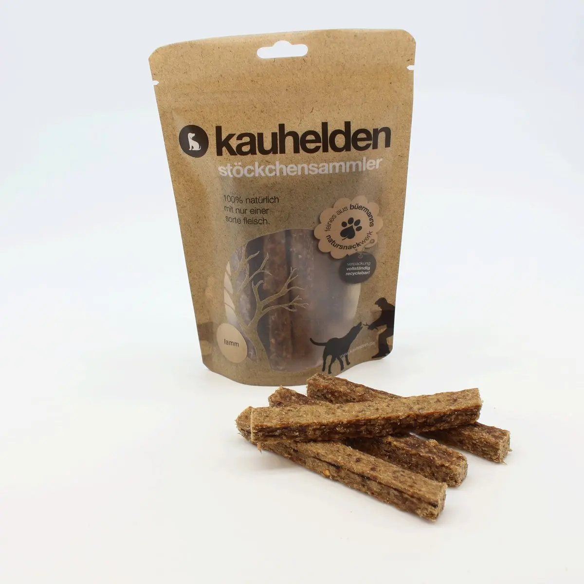 Stöckchensammler Lamm (Fleisch Riegel) – für Hunde mit Lamm, kauhelden